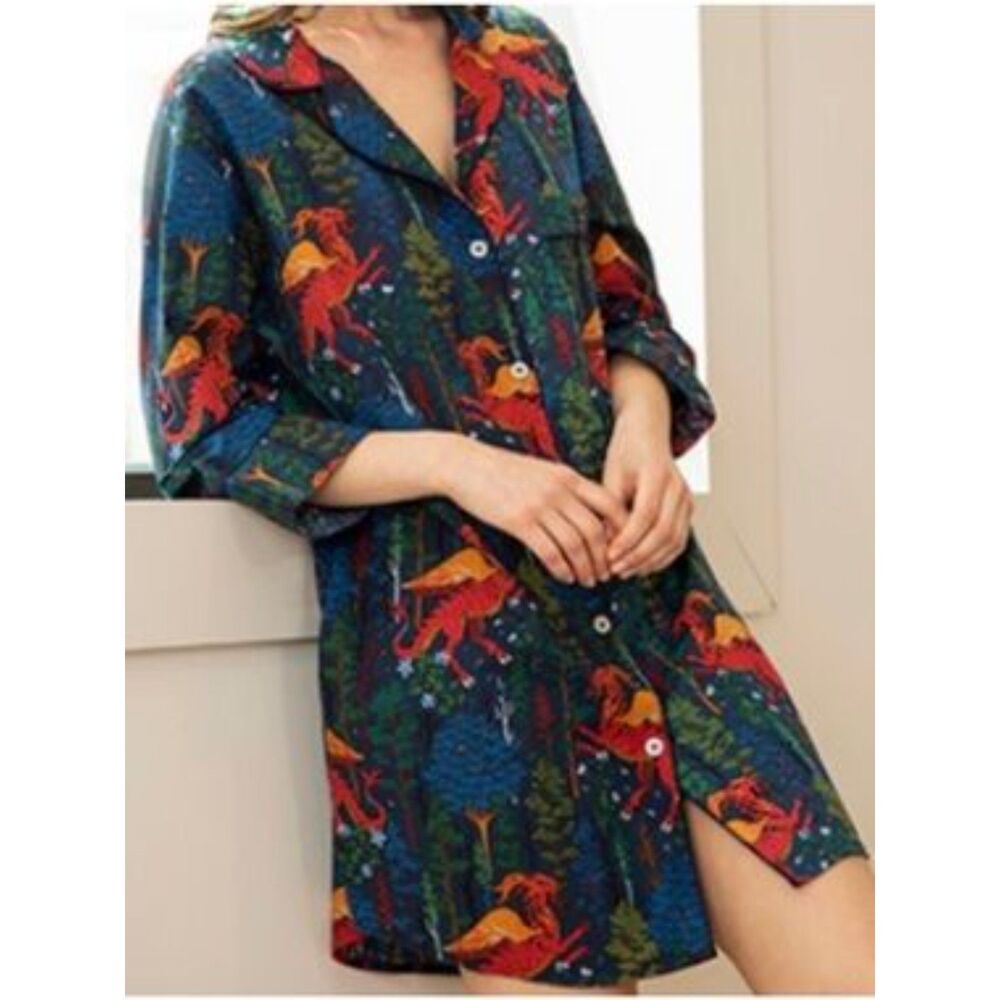 Printfresh Jersey Devil Pajama Top, 5X (C5)